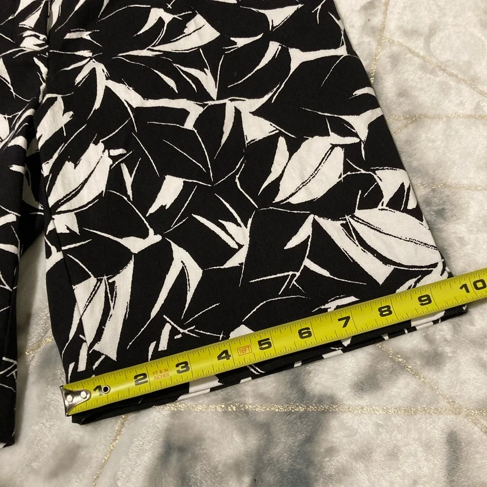 Mario Serrani Black and White Leaf Shorts-2